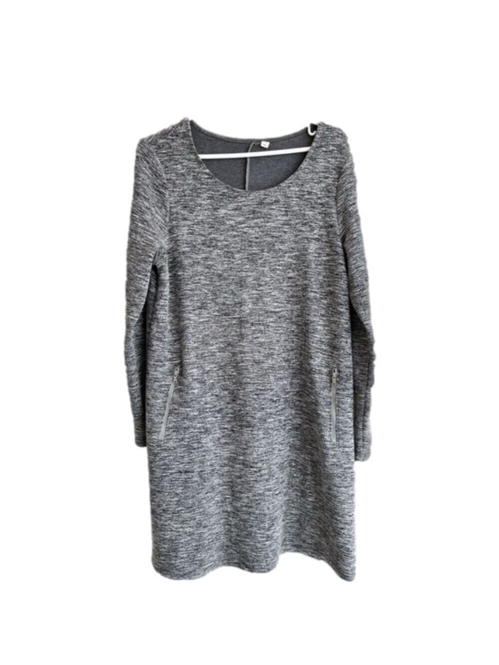 GAP (L) A-line Grey Fleecy Dress